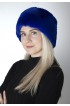 Blue rex fur hat